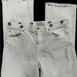 We The‎ Free People Flare Leg Mid Rise Denim Jeans White Size 29 T617